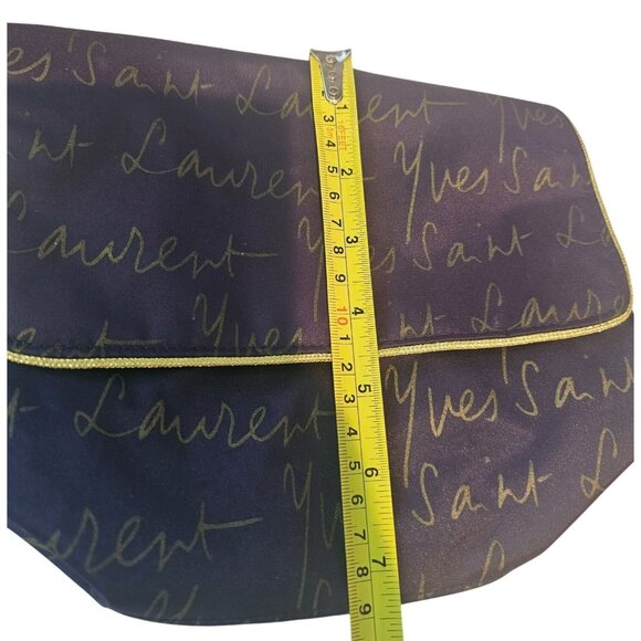 Yves Saint Laurent YSL Parfums Makeup Cosmetic Bag Toiletry Travel Pouch Purple - Picture 4 of 9